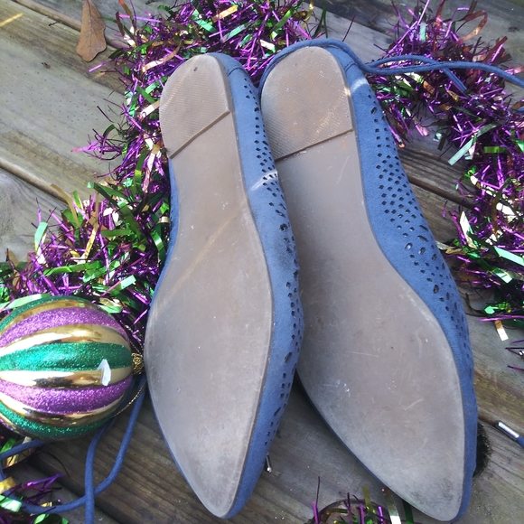 Tie up blue flats by REPORT - Picture 5 of 5